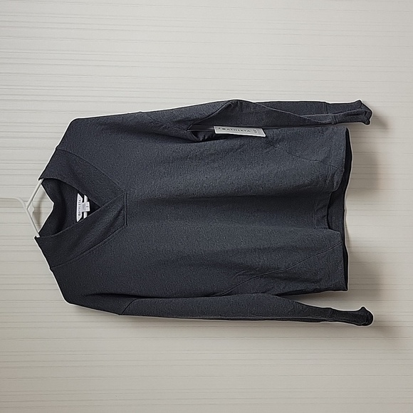 Nwt Athleta grey small v neck sweatshirt - Picture 1 of 5
